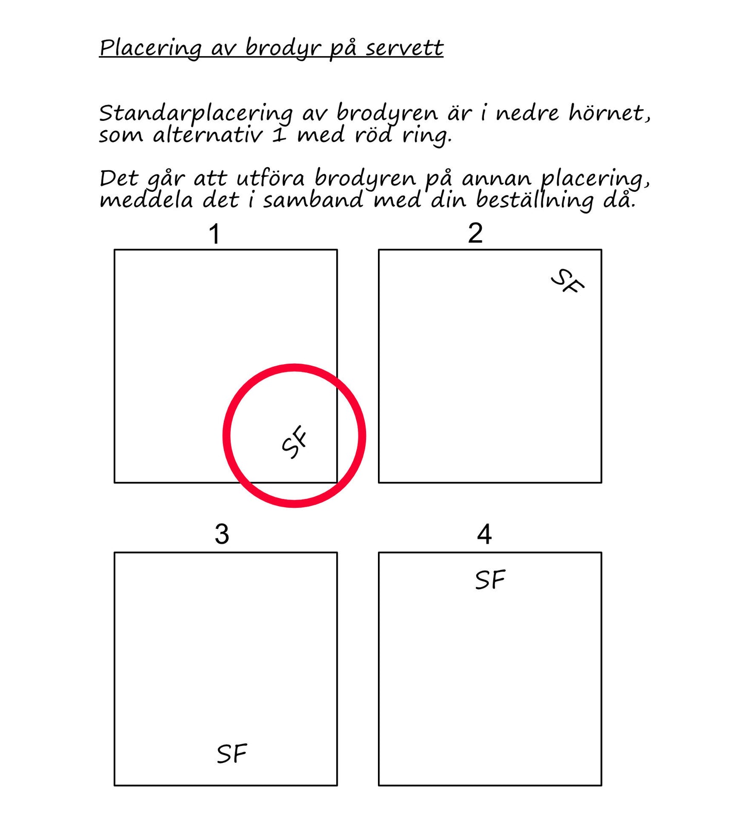 Linneservetter med broderat monogram, flerpack